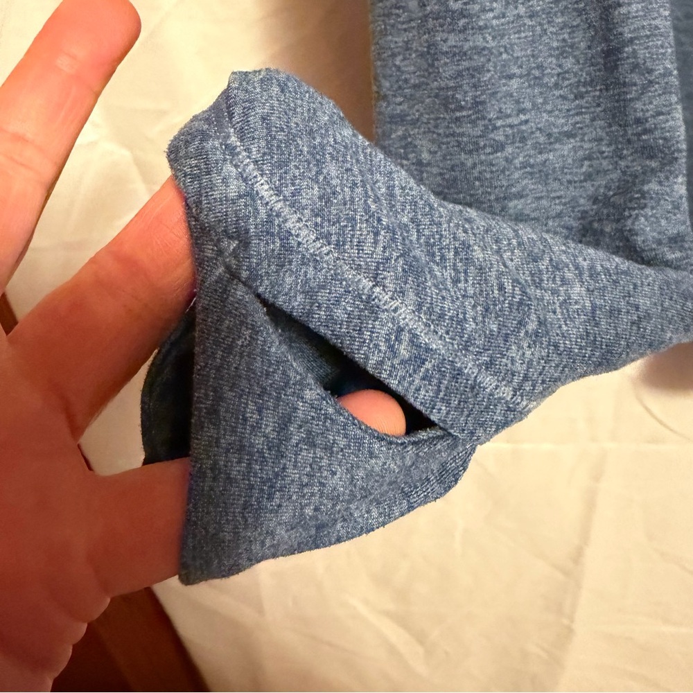 Athleta‎ Heathered Blue Long Sleeve Hoodie xs - Picture 4 of 5
